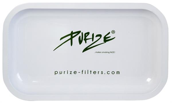 PURIZE Dreh-Tablett Rolling Tray klein "Sketchwhite (weiß)" ca. 27x16x1cm